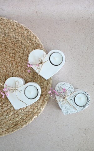 Hartvormige theelichthouder