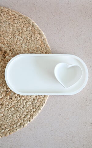 Ovaal schaaltje met klein hartvormig schaaltje