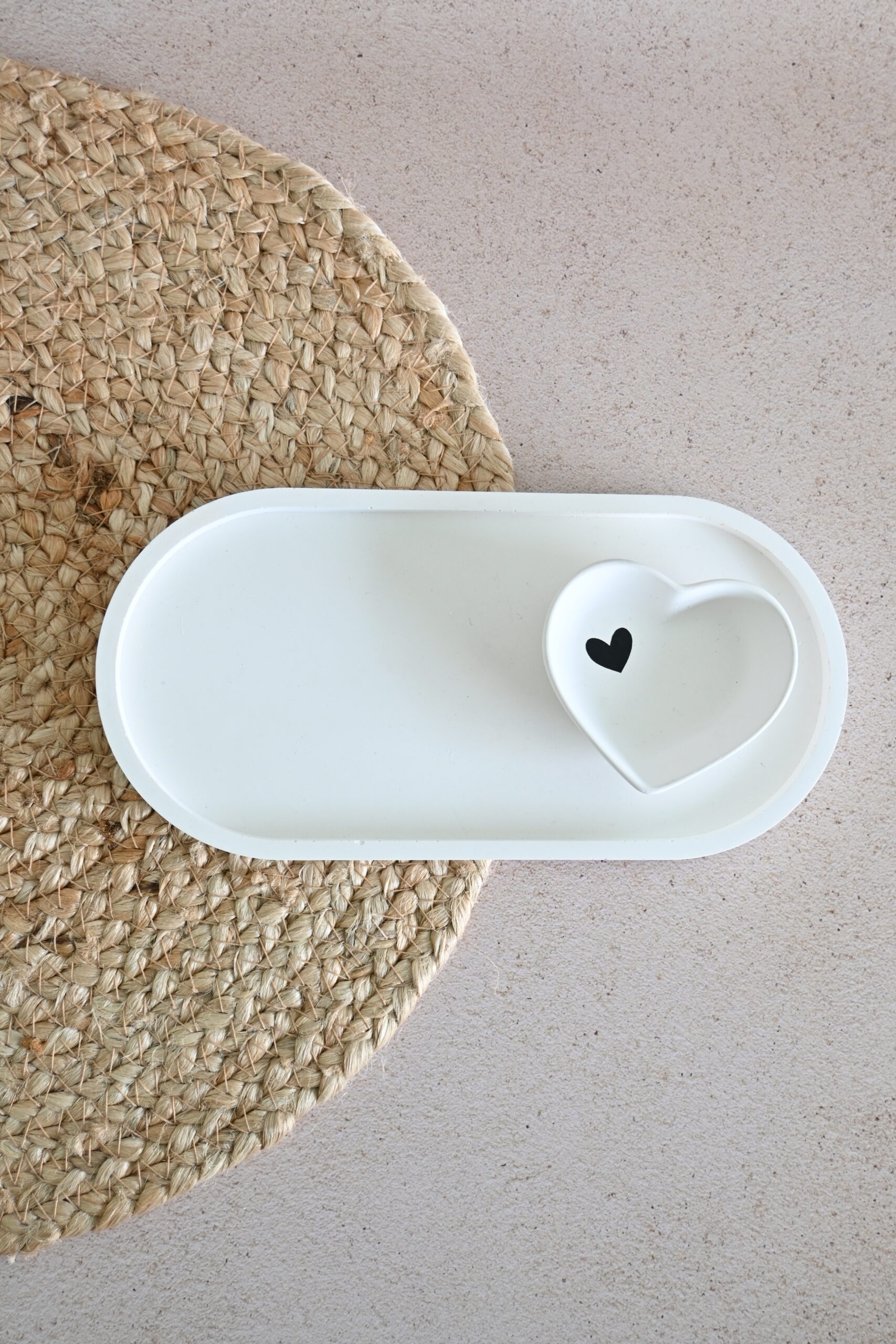 Ovaal schaaltje met klein hartvormig schaaltje - Afbeelding 2