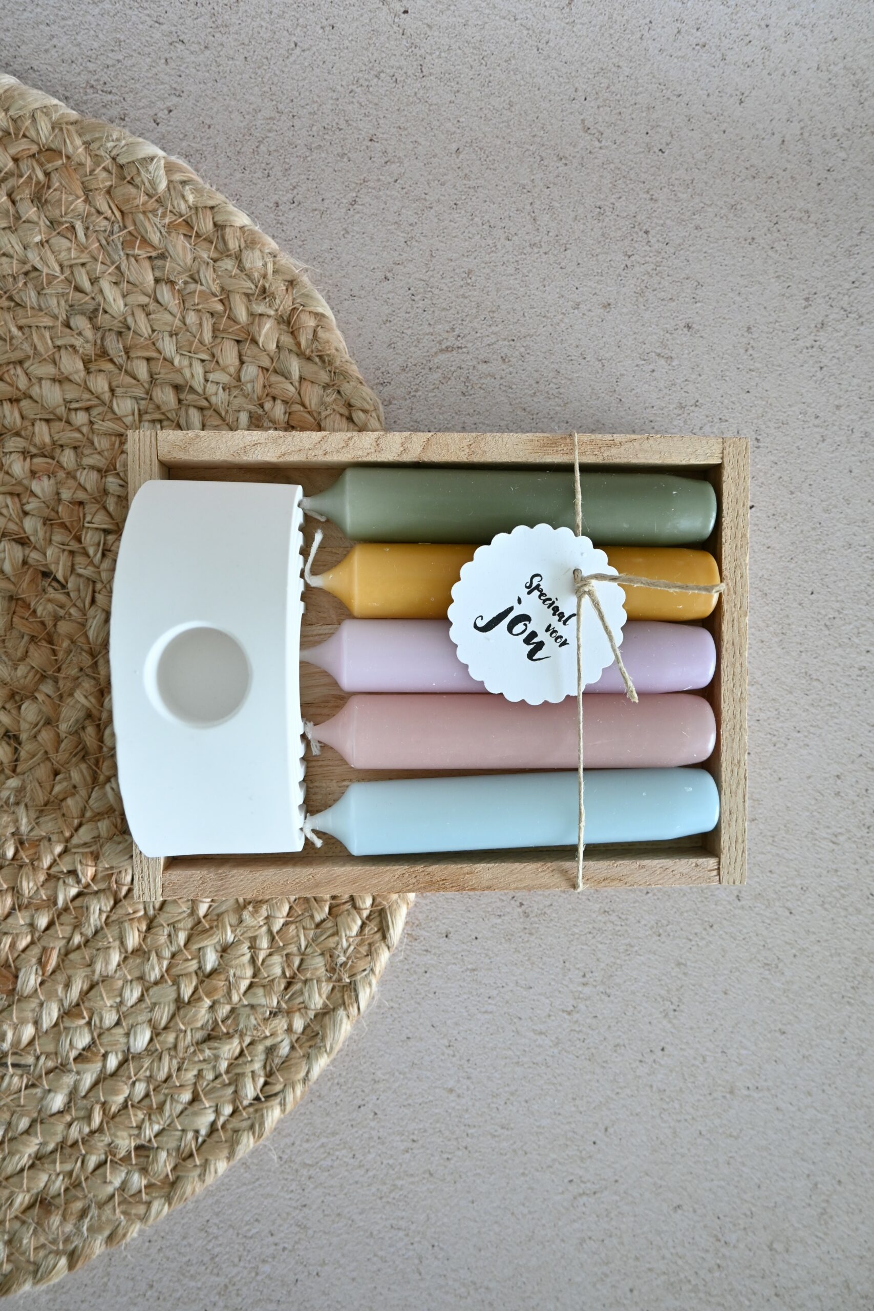 Kaarsenhouder regenboog met kaarsen - Afbeelding 2