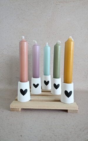 Doosje met kaars en kaarsenhouder