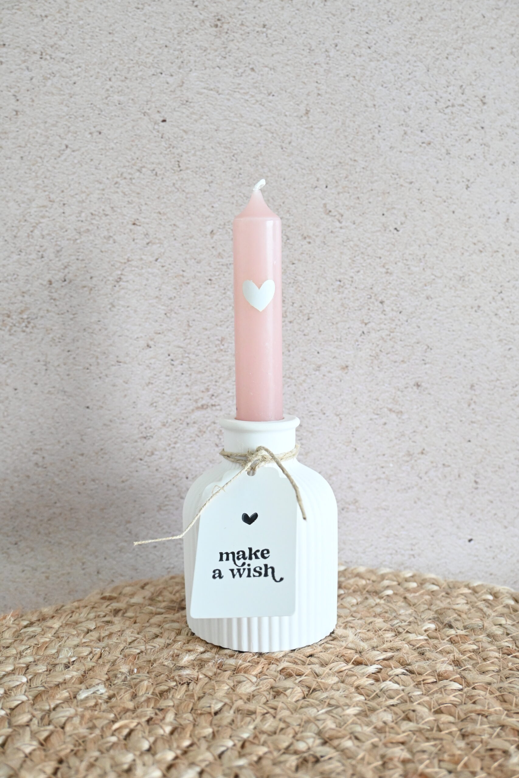 Geribbelde kaarsenhouder - vaasje - Afbeelding 3