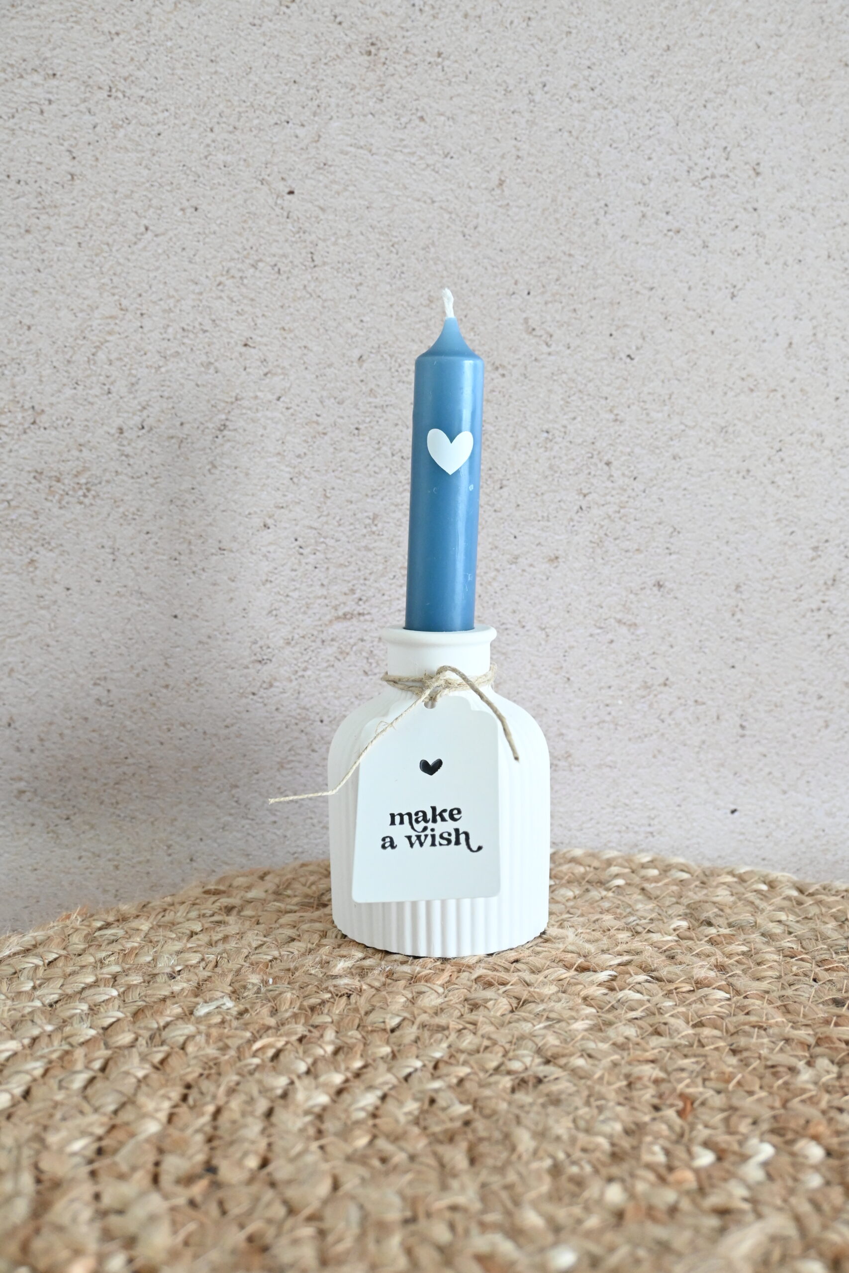 Geribbelde kaarsenhouder - vaasje