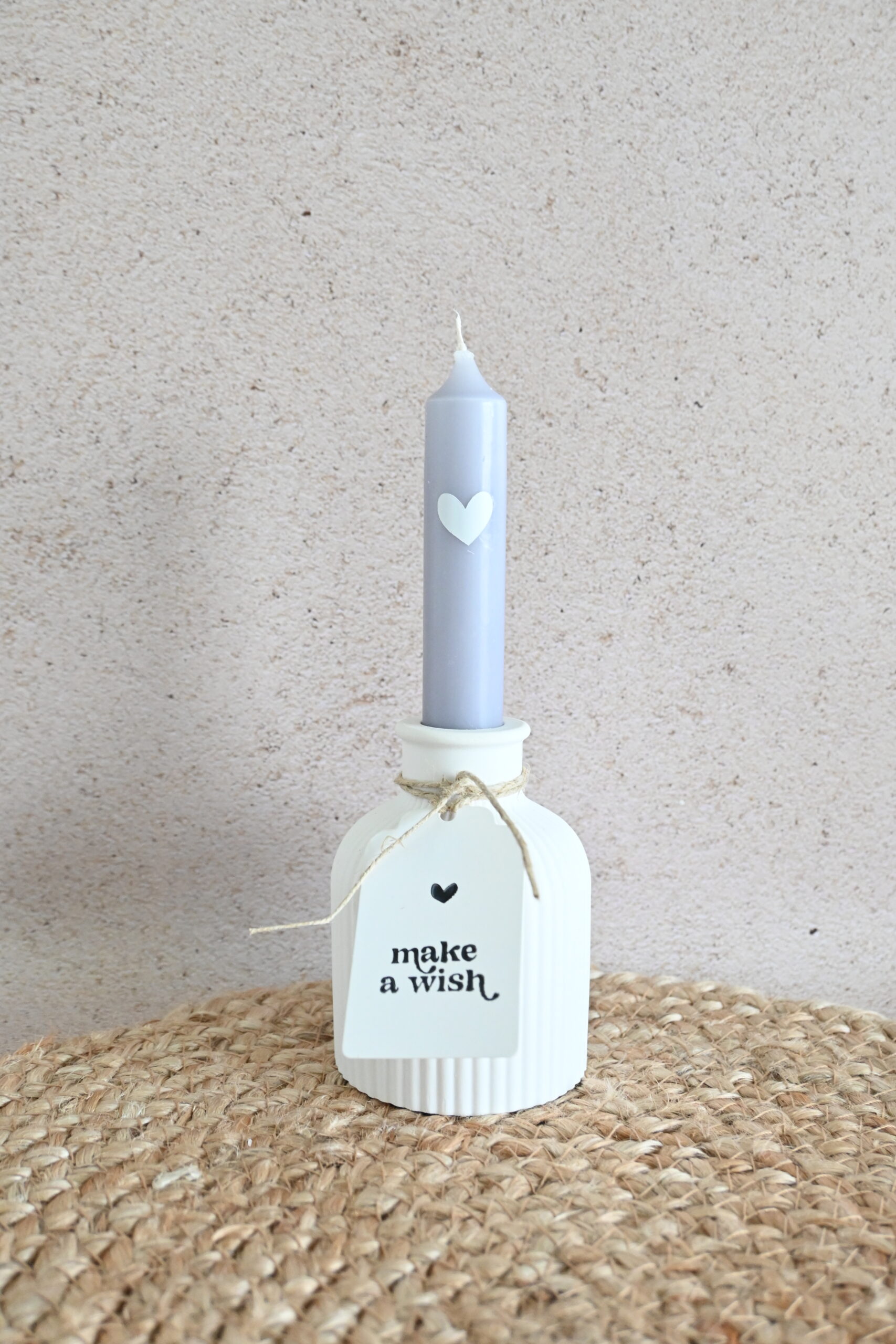 Geribbelde kaarsenhouder - vaasje - Afbeelding 2