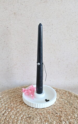 Ronde geribbelde kaarsenhouder