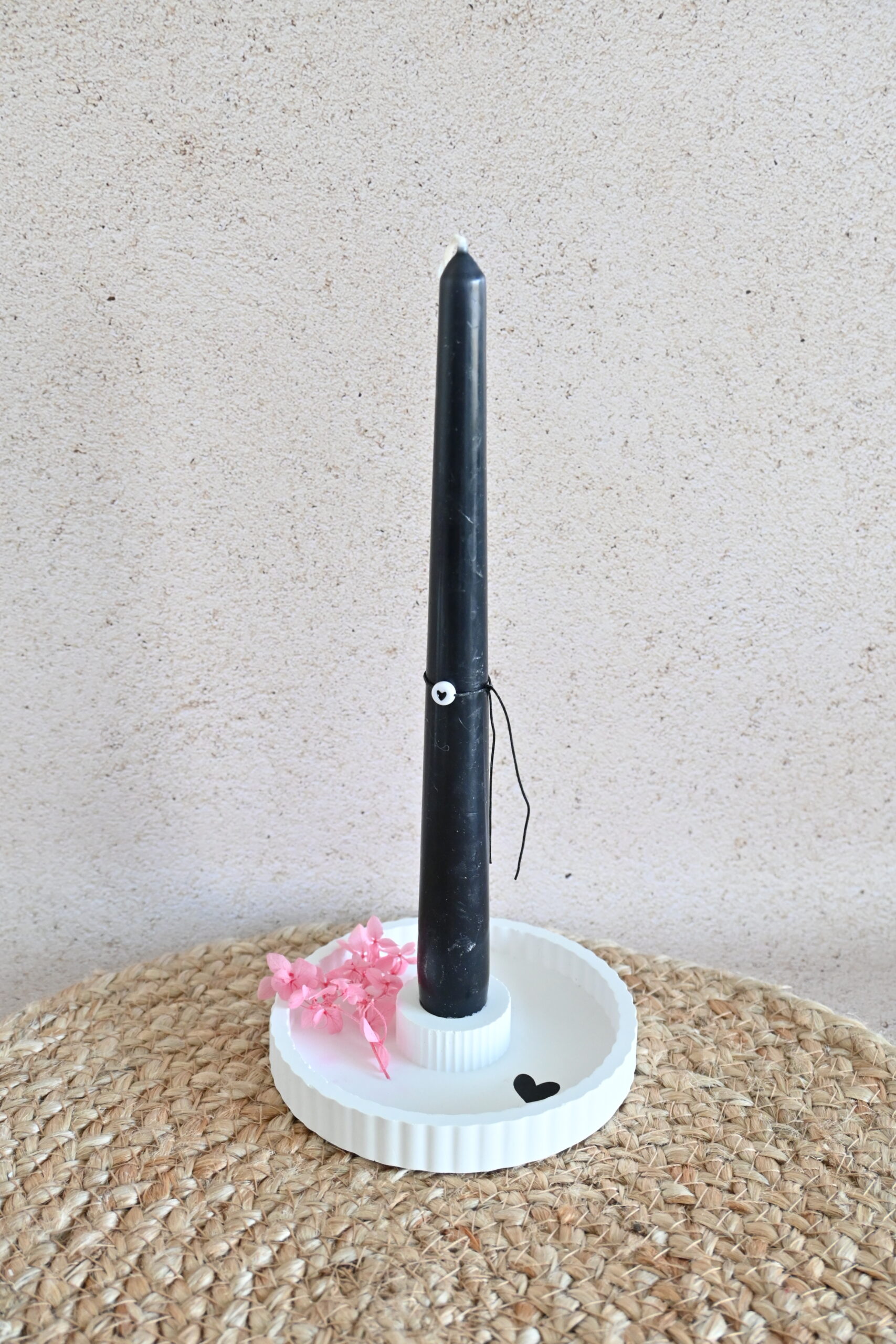 Ronde geribbelde kaarsenhouder