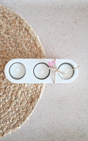 Langwerpige theelichthouder