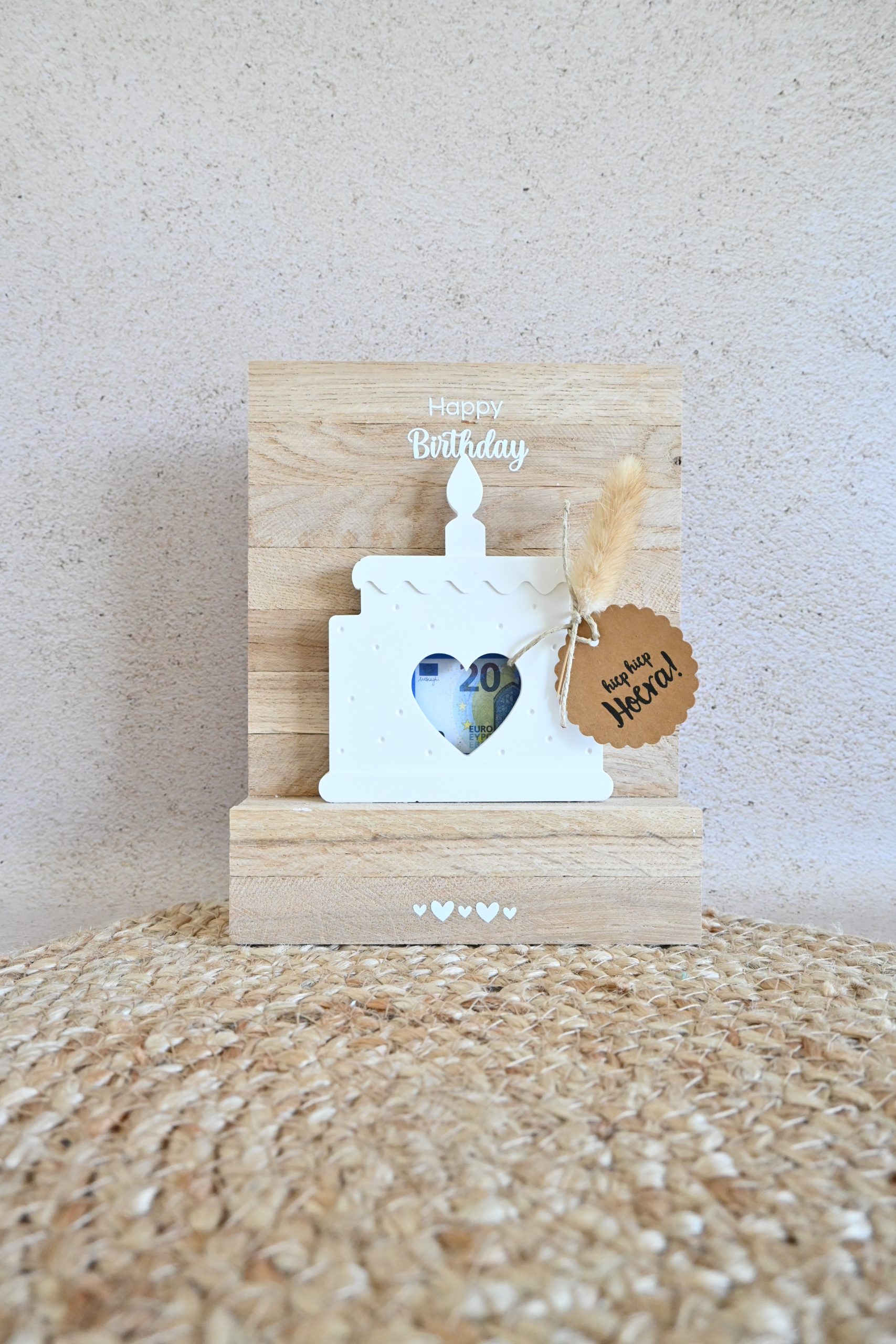 Verjaardagstaarthouder met hout