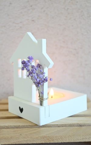 Theelichthouder met gleuf - rechthoek