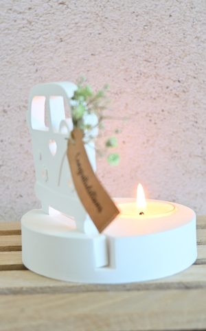 Theelichthouder met gleuf - rond