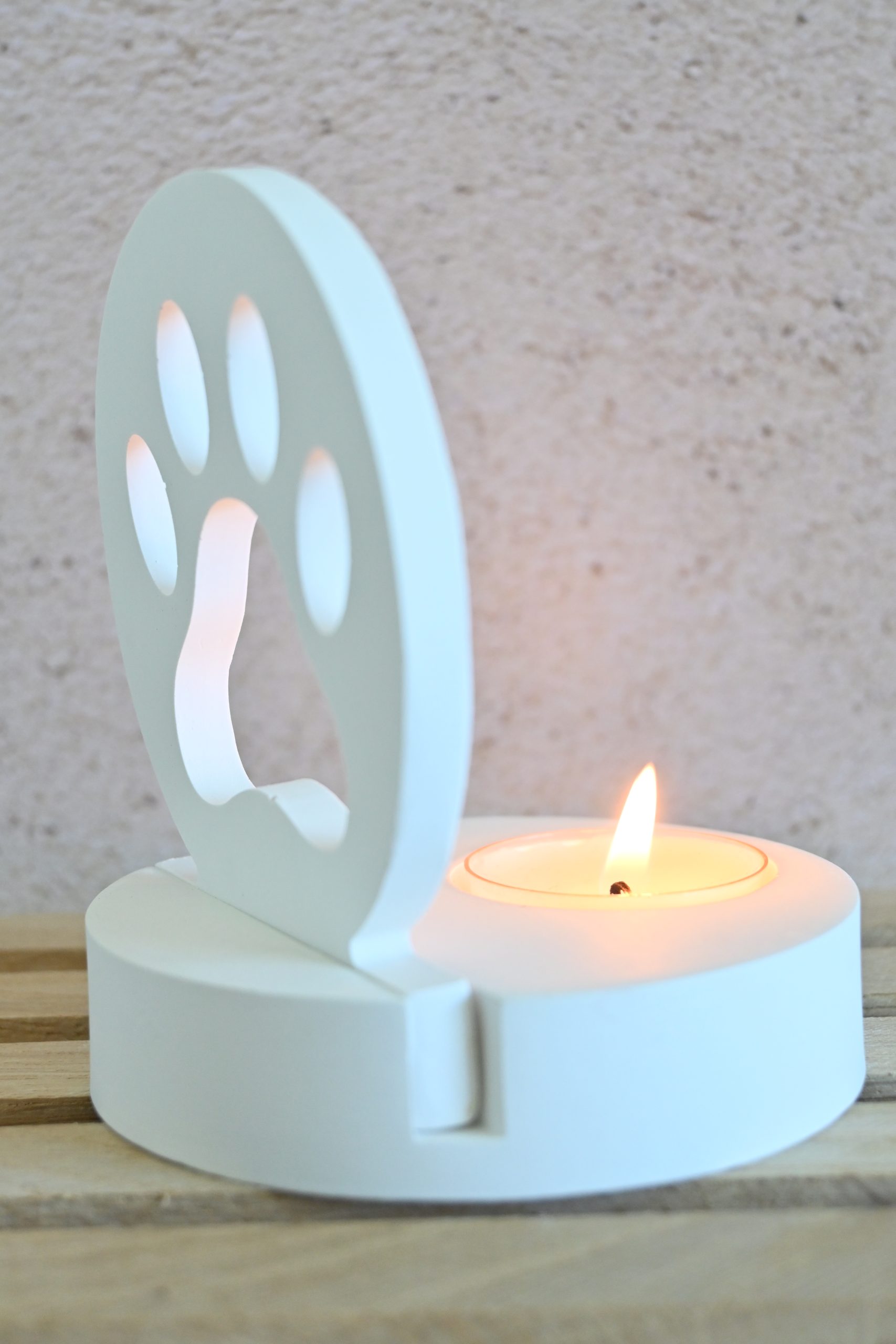 Theelichthouder met gleuf - rond - Afbeelding 5