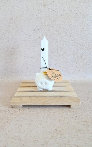 Kaarsenhouder - feestvarken