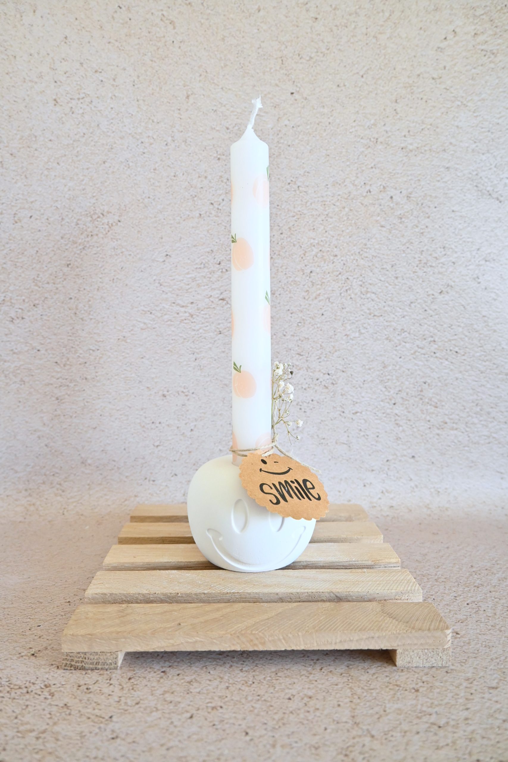 Kaarsenhouder - smiley