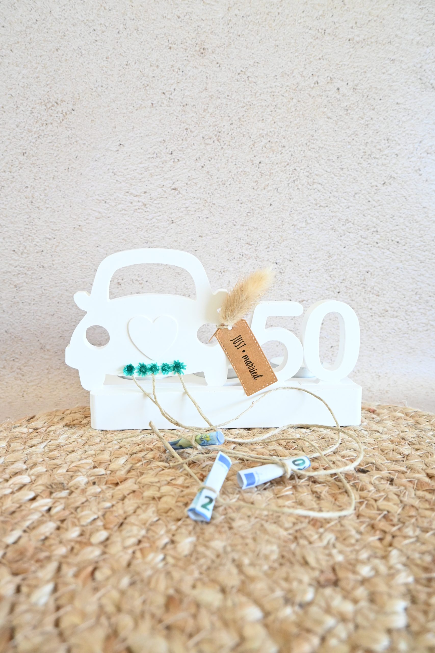 Langwerpige theelichthouder met gleuf - auto