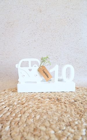 Langwerpige theelichthouder met gleuf - busje