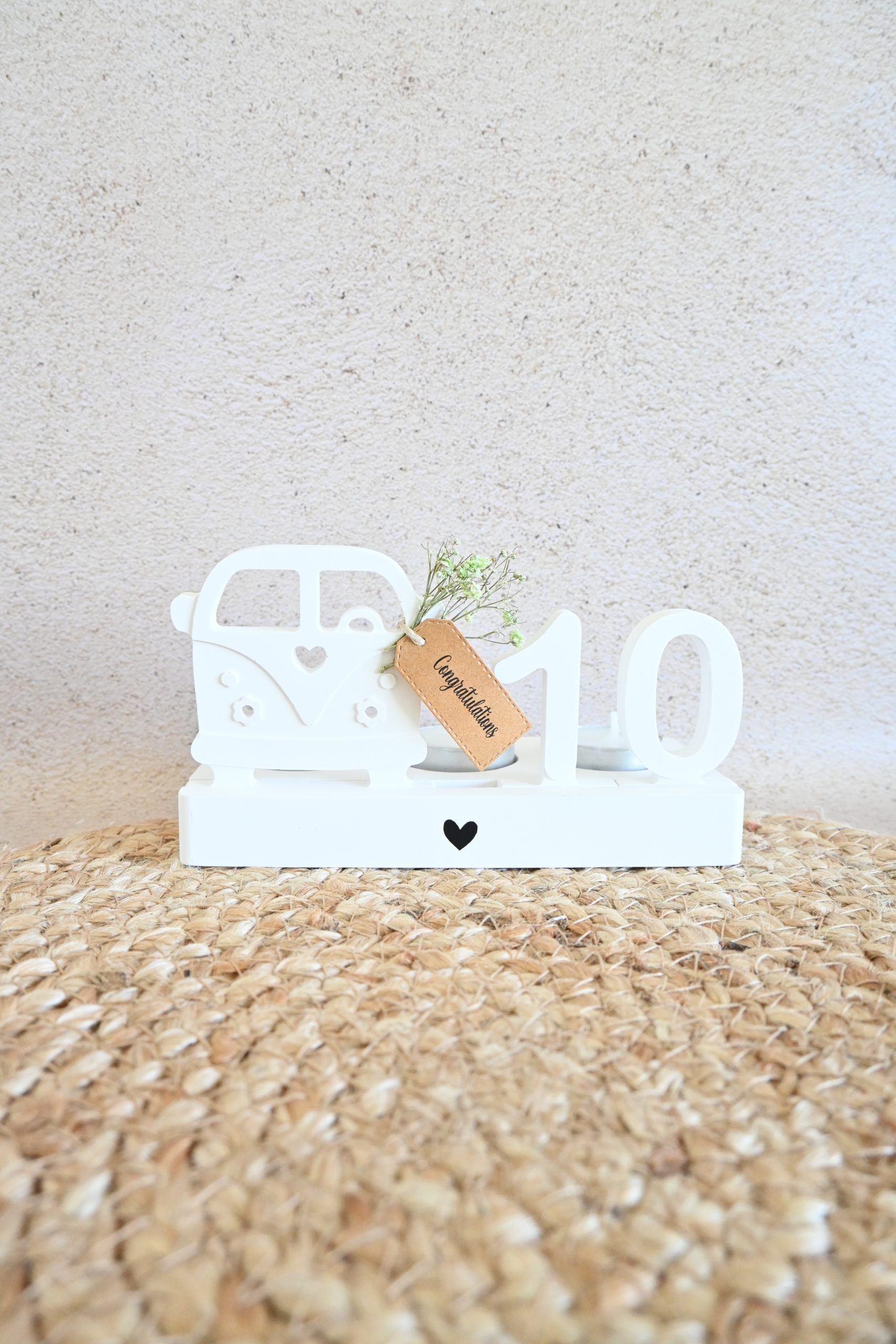 Langwerpige theelichthouder met gleuf - busje - Afbeelding 2