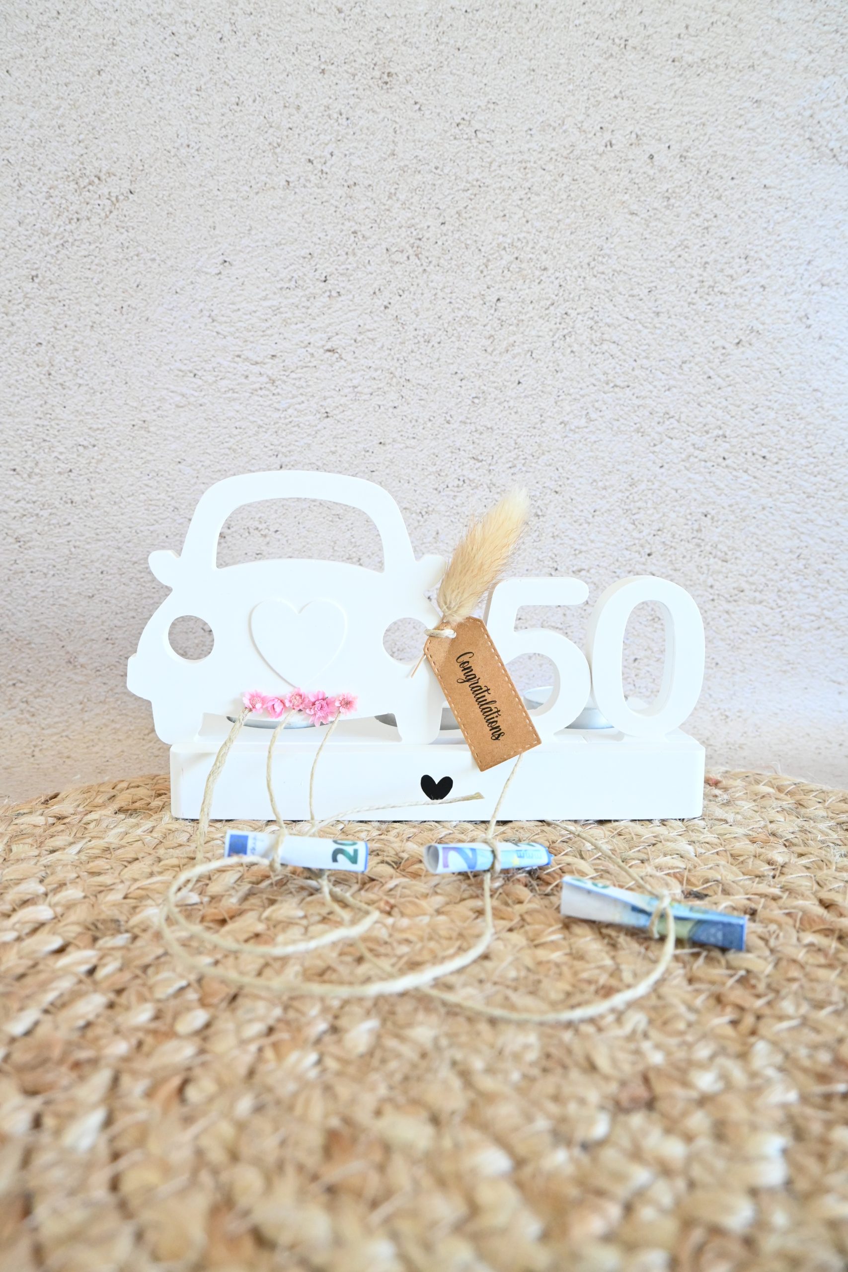 Langwerpige theelichthouder met gleuf - auto - Afbeelding 4