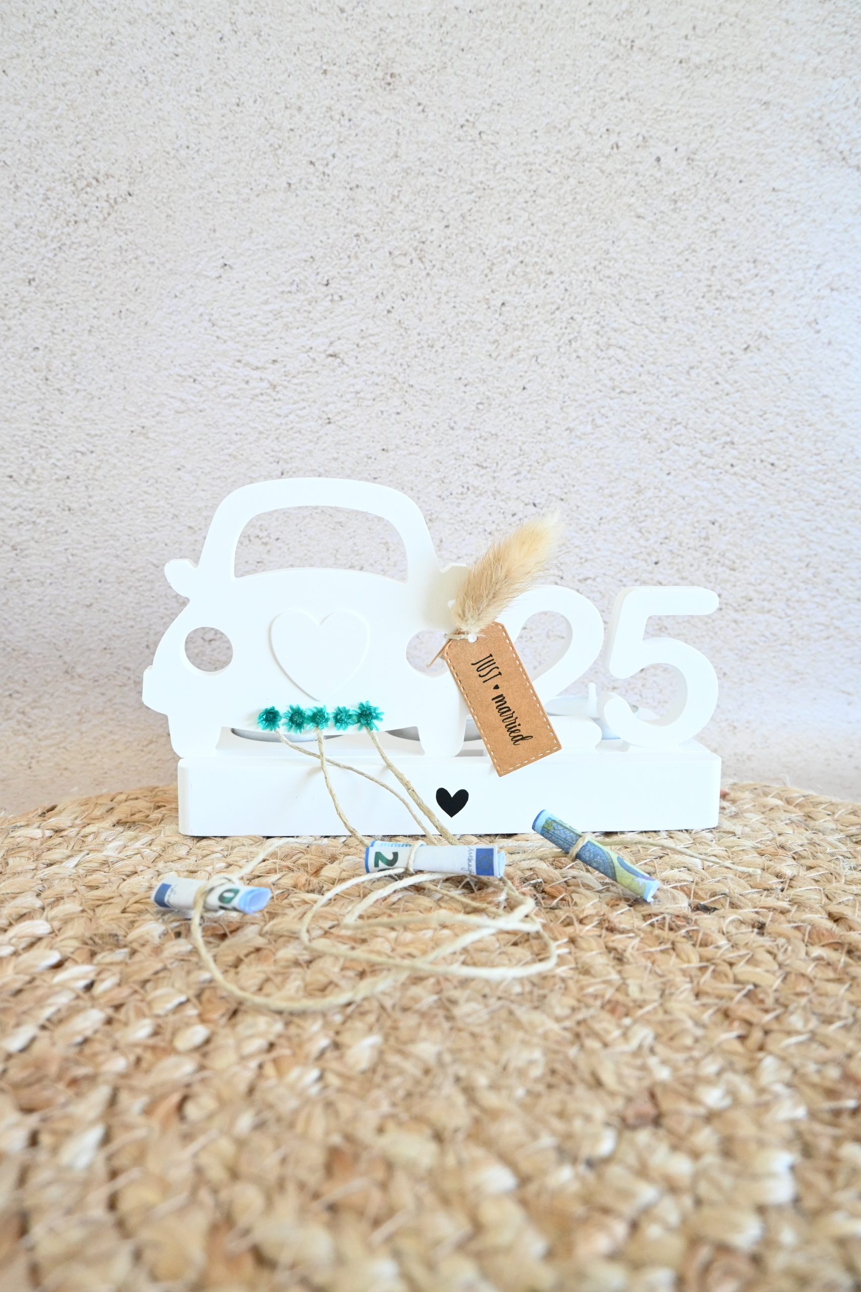 Langwerpige theelichthouder met gleuf - auto - Afbeelding 2