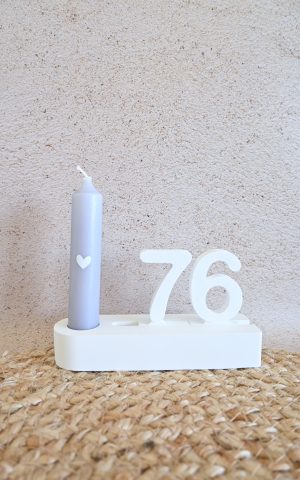 Kaarsenhouder met gleuf - cijfers