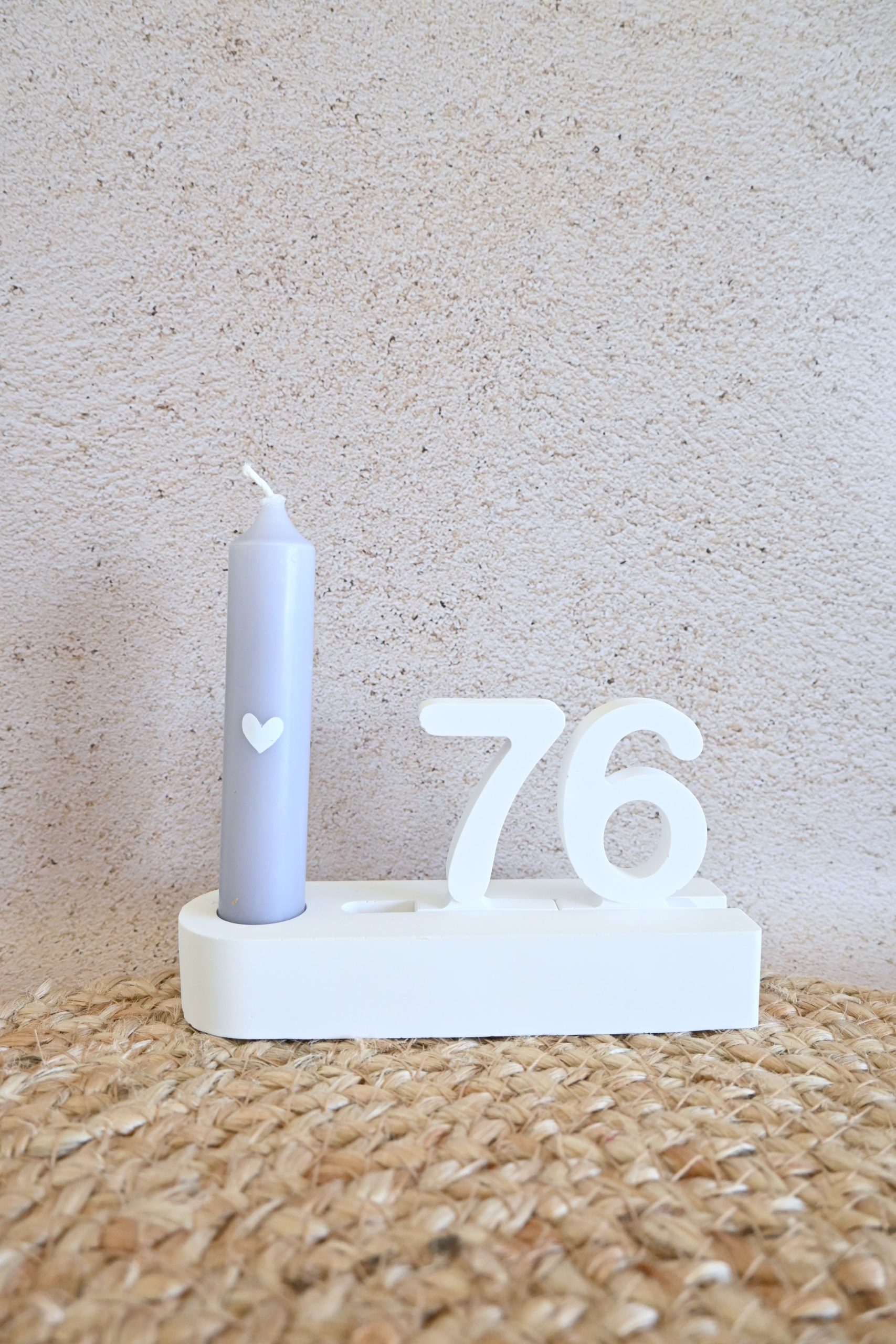 Kaarsenhouder met gleuf - cijfers