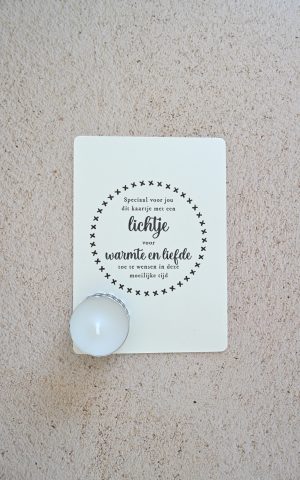 Speciaal voor jou dit kaartje met een lichtje