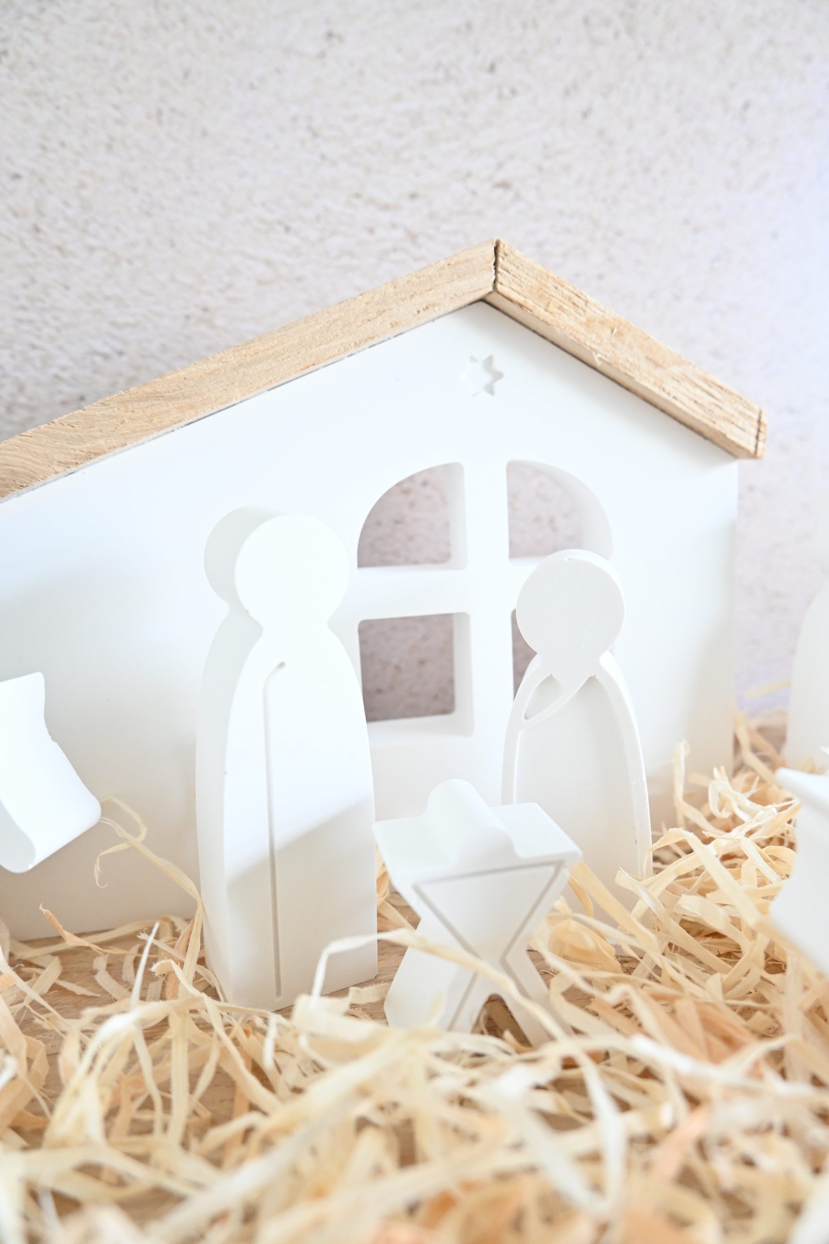 Kerststal L - houten plateau - Afbeelding 3