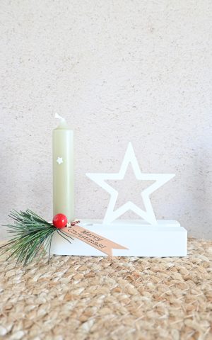 Kaarsenhouder met gleuf - ster