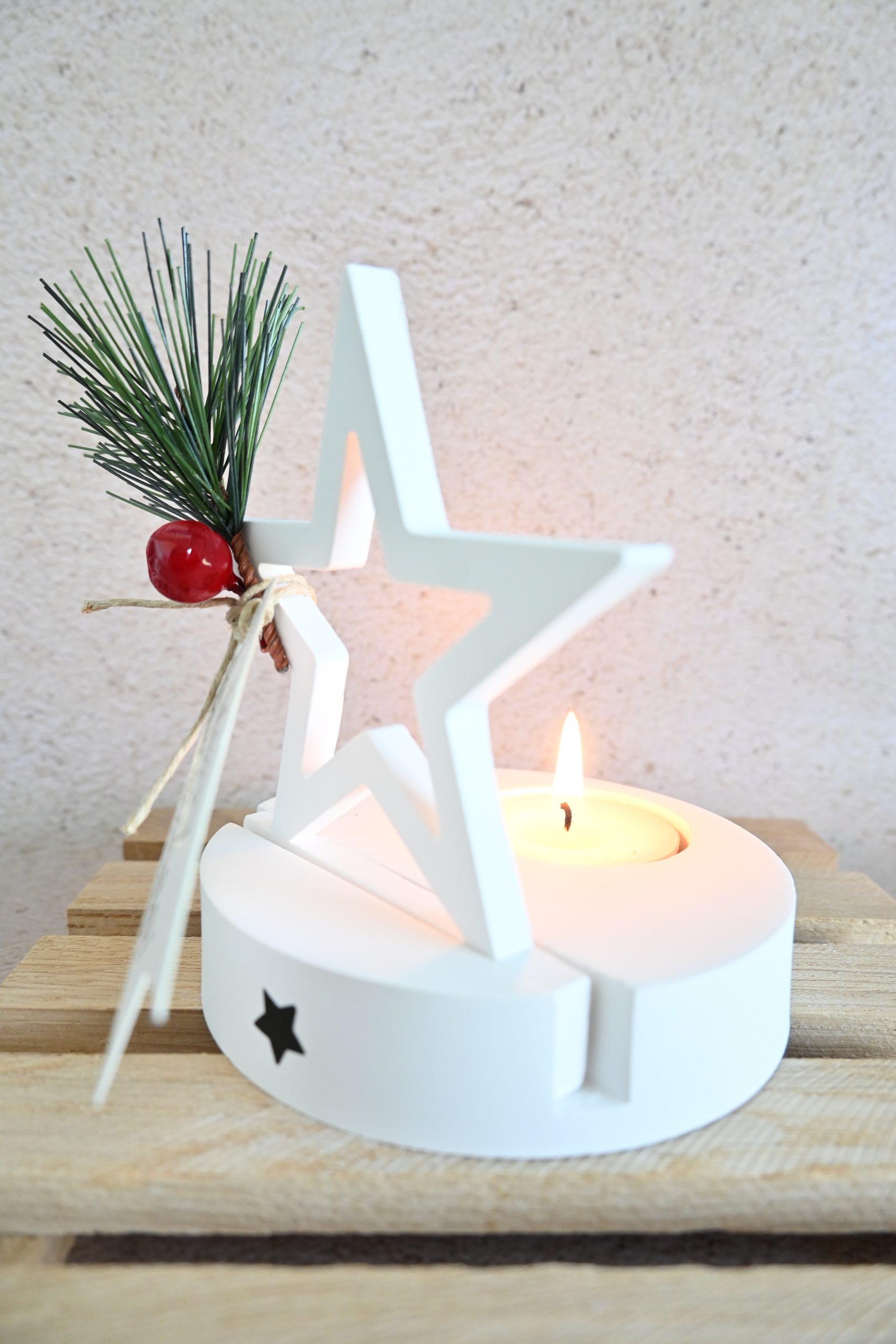 Houder met inzetstuk - ster - Afbeelding 3