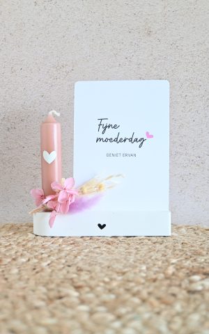 Kaarsenhouder met gleuf - Moederdag