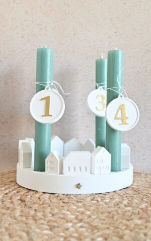 Adventskaarsen - huisjes
