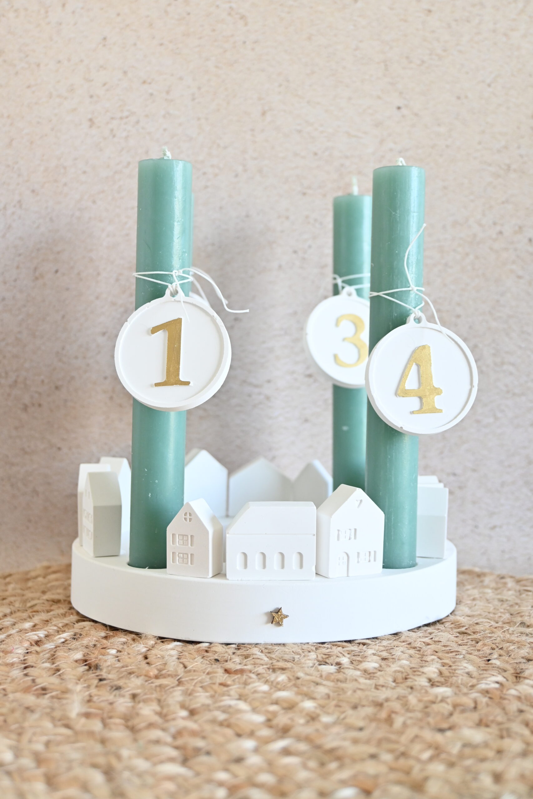 Adventskaarsen - huisjes