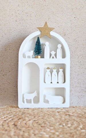 Boog met mini-kerststal