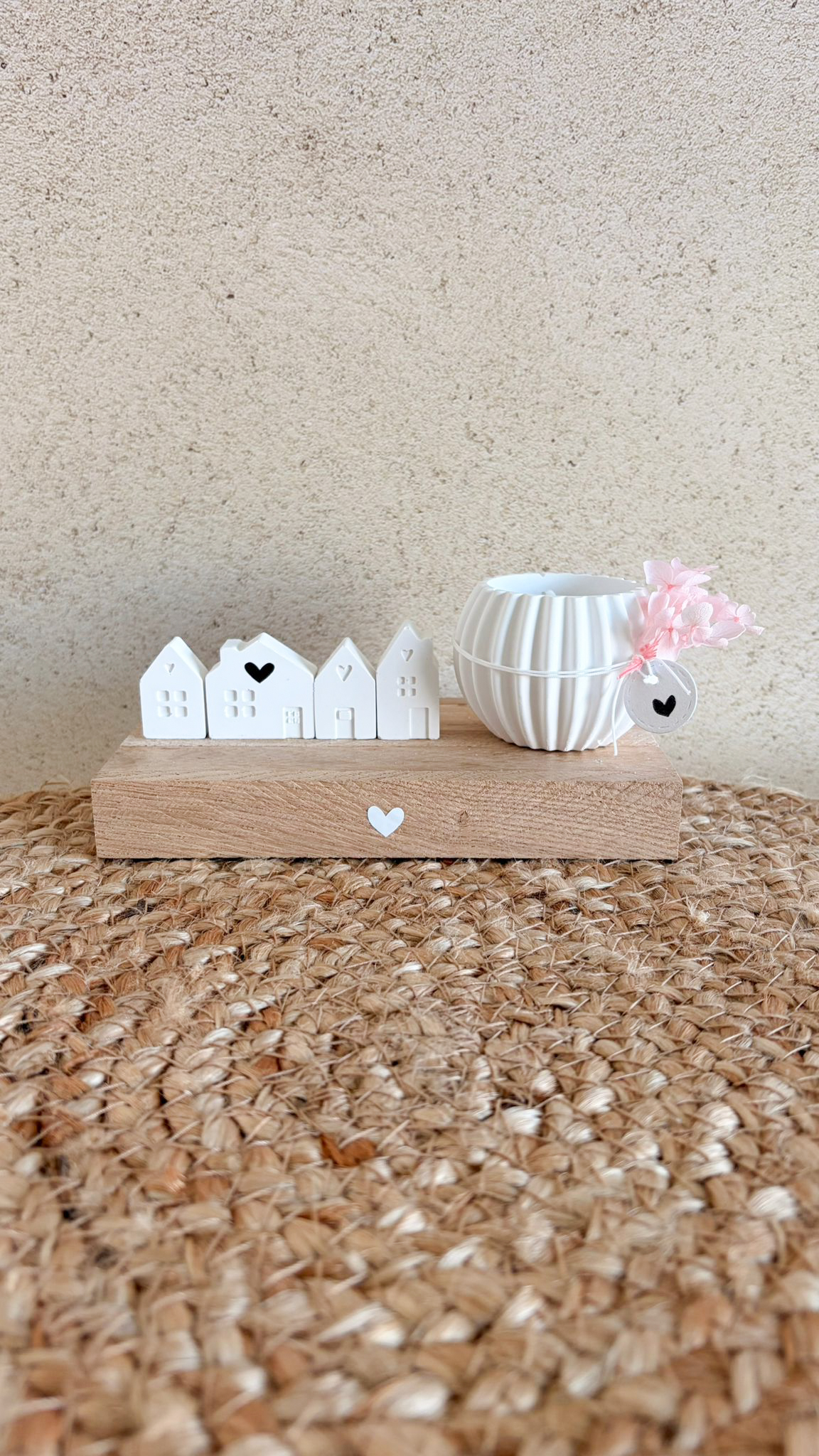Theelichtje met huisjes