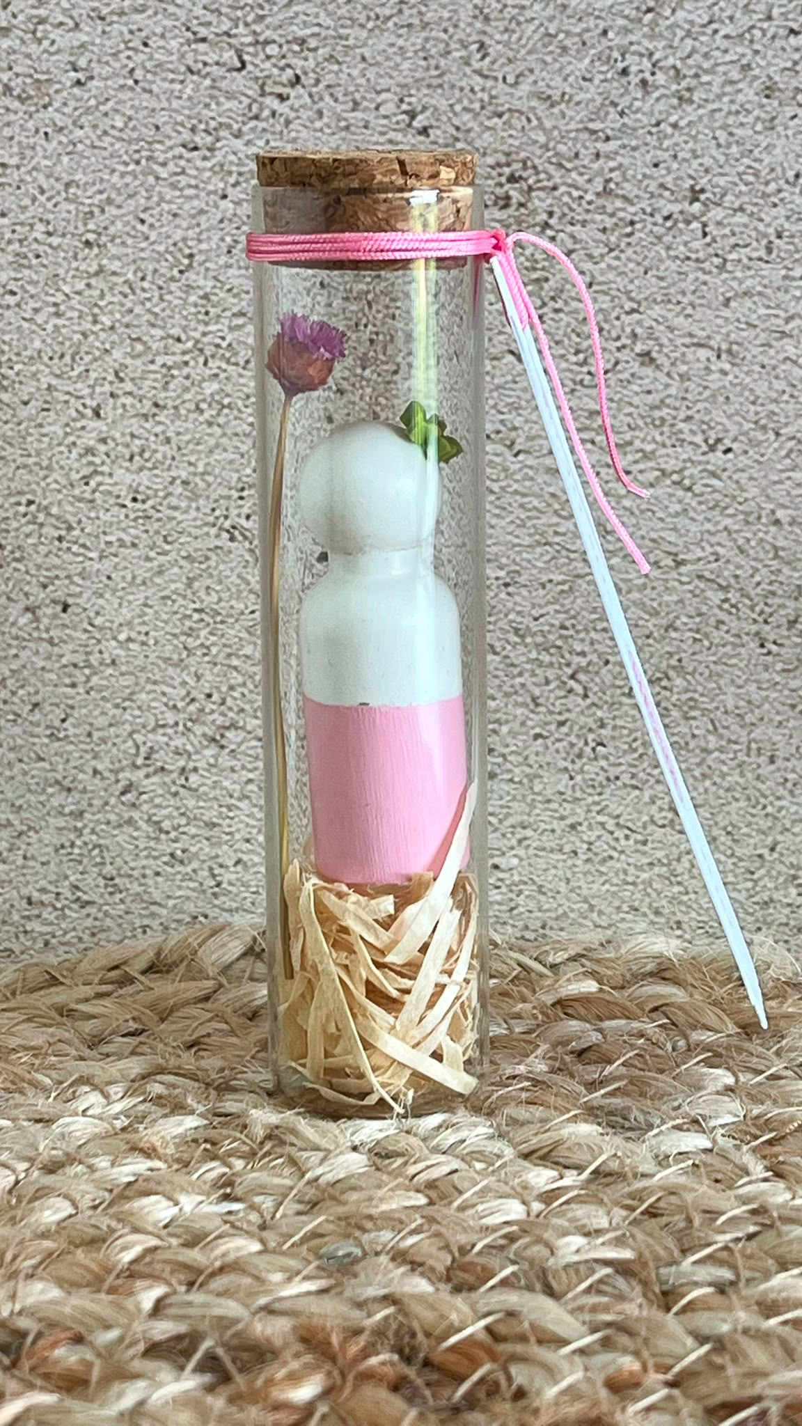 Glazen buisje met pegdoll - meter - Afbeelding 2